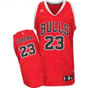 Maillot NBA Chicago Bulls #23 Michael Jordan Rouge Adidas Authentic Crazy Light - Homme