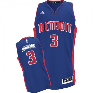 Detroit Pistons Stanley Johnson #3 Road Swingman Maillot d'équipe de NBA - Bleu royal pour Homme