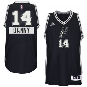 Maillot NBA San Antonio Spurs #14 Danny Green Noir Adidas Swingman 2014-15 Christmas Day - Homme