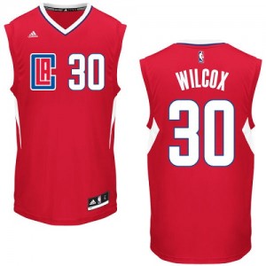 Maillot NBA Rouge C.J. Wilcox #30 Los Angeles Clippers Road Swingman Homme Adidas