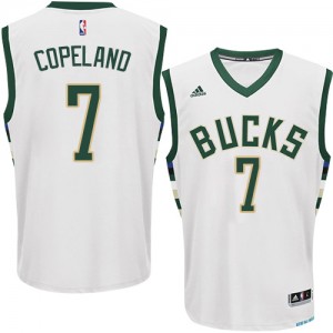 Maillot NBA Blanc Chris Copeland #7 Milwaukee Bucks Home Swingman Homme Adidas