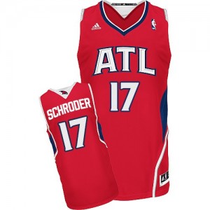 Maillot NBA Rouge Dennis Schroder #17 Atlanta Hawks Alternate Swingman Homme Adidas