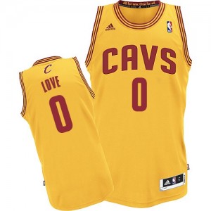 Cleveland Cavaliers #0 Adidas Alternate Or Authentic Maillot d'équipe de NBA préférentiel - Kevin Love pour Homme