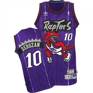 Maillot NBA Toronto Raptors #10 DeMar DeRozan Violet Adidas Swingman Hardwood Classics - Homme