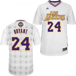 Maillot NBA Blanc Kobe Bryant #24 Los Angeles Lakers New Latin Nights Authentic Homme Adidas