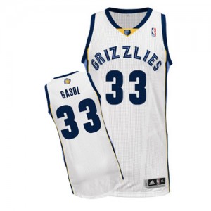 Maillot Authentic Memphis Grizzlies NBA Home Blanc - #33 Marc Gasol - Homme