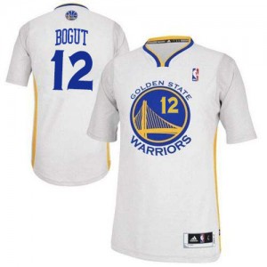Golden State Warriors #12 Adidas Alternate Blanc Authentic Maillot d'équipe de NBA la vente - Andrew Bogut pour Homme