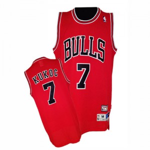 Maillot NBA Authentic Toni Kukoc #7 Chicago Bulls Throwback Rouge - Homme
