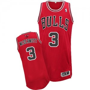Maillot NBA Chicago Bulls #3 Doug McDermott Rouge Adidas Authentic Road - Homme