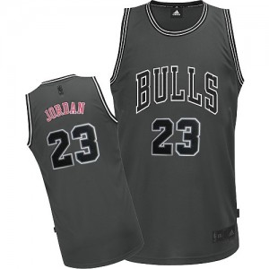 Maillot Adidas Gris Graystone II Fashion Authentic Chicago Bulls - Michael Jordan #23 - Homme