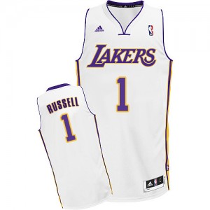 Maillot Adidas Blanc Alternate Swingman Los Angeles Lakers - D'Angelo Russell #1 - Homme