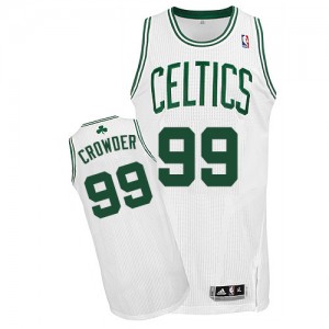Boston Celtics Jae Crowder #99 Home Authentic Maillot d'équipe de NBA - Blanc pour Homme