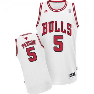 Chicago Bulls #5 Adidas Home Blanc Swingman Maillot d'équipe de NBA pas cher en ligne - John Paxson pour Homme