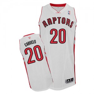 Maillot NBA Toronto Raptors #20 Bruno Caboclo Blanc Adidas Authentic Home - Homme