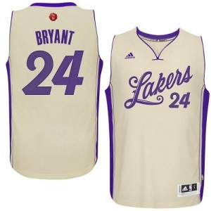 Maillot NBA Authentic Kobe Bryant #24 Los Angeles Lakers 2015-16 Christmas Day Blanc - Homme