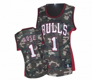 Maillot Adidas Camo Stealth Collection Authentic Chicago Bulls - Derrick Rose #1 - Femme