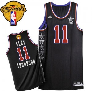 Maillot Adidas Noir 2015 All Star 2015 The Finals Patch Authentic Golden State Warriors - Klay Thompson #11 - Homme