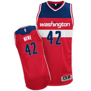 Washington Wizards #42 Adidas Road Rouge Authentic Maillot d'équipe de NBA en ligne - Nene pour Homme
