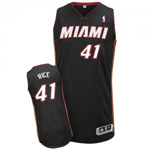 Maillot NBA Noir Glen Rice #41 Miami Heat Road Authentic Homme Adidas