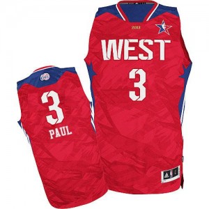 Maillot Authentic Los Angeles Clippers NBA 2013 All Star Rouge - #3 Chris Paul - Homme