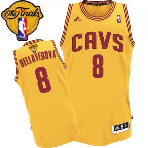 Cleveland Cavaliers Matthew Dellavedova #8 Alternate 2015 The Finals Patch Swingman Maillot d'équipe de NBA - Or pour Homme