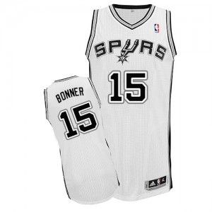 San Antonio Spurs Matt Bonner #15 Home Authentic Maillot d'équipe de NBA - Blanc pour Homme