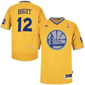 Maillot NBA Or Andrew Bogut #12 Golden State Warriors 2013 Christmas Day Swingman Homme Adidas
