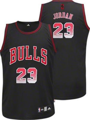Maillot Authentic Chicago Bulls NBA Vibe Noir - #23 Michael Jordan - Homme