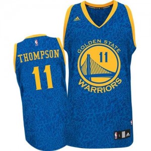 Maillot Authentic Golden State Warriors NBA Crazy Light Bleu - #11 Klay Thompson - Homme