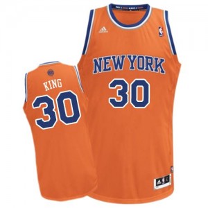 Maillot NBA Orange Bernard King #30 New York Knicks Alternate Swingman Homme Adidas