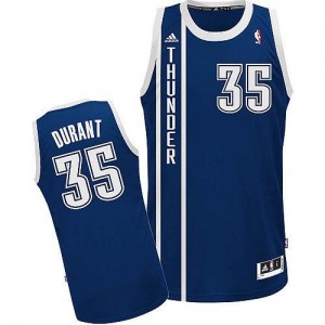 Oklahoma City Thunder Kevin Durant #35 Alternate Swingman Maillot d'équipe de NBA - Bleu marin pour Homme