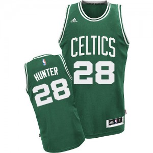 Maillot NBA Vert (No Blanc) R.J. Hunter #28 Boston Celtics Road Swingman Homme Adidas