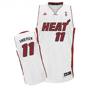 Miami Heat #11 Adidas Home Blanc Swingman Maillot d'équipe de NBA sortie magasin - Chris Andersen pour Homme