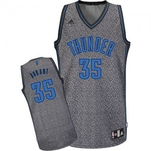 Maillot NBA Authentic Kevin Durant #35 Oklahoma City Thunder Static Fashion Gris - Femme