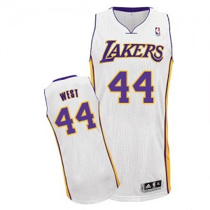 Maillot Adidas Blanc Alternate Authentic Los Angeles Lakers - Jerry West #44 - Homme