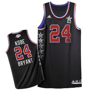 Maillot NBA Los Angeles Lakers #24 Kobe Bryant Noir Adidas Authentic 2015 All Star - Homme