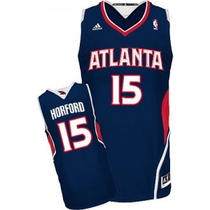 Maillot NBA Atlanta Hawks #15 Al Horford Bleu marin Adidas Swingman Road - Homme
