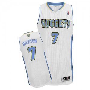 Maillot NBA Blanc JJ Hickson #7 Denver Nuggets Home Authentic Homme Adidas