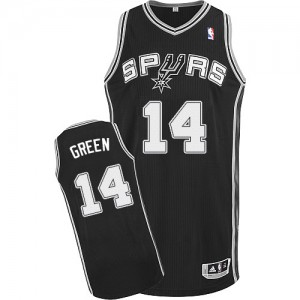 San Antonio Spurs Danny Green #14 Road Authentic Maillot d'équipe de NBA - Noir pour Homme