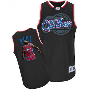 Los Angeles Clippers #3 Adidas Notorious Noir Authentic Maillot d'équipe de NBA préférentiel - Chris Paul pour Homme