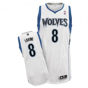 Maillot NBA Blanc Zach LaVine #8 Minnesota Timberwolves Home Authentic Homme Adidas