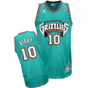 Memphis Grizzlies Mike Bibby #10 Throwback Authentic Maillot d'équipe de NBA - Vert pour Homme