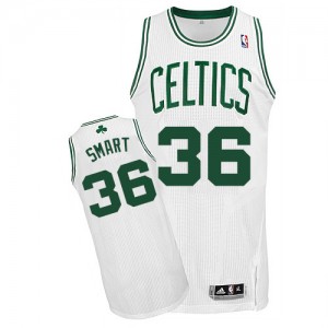 Maillot NBA Authentic Marcus Smart #36 Boston Celtics Home Blanc - Homme