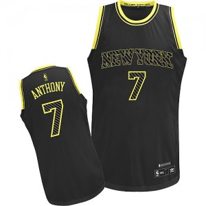 Maillot Authentic New York Knicks NBA Electricity Fashion Noir - #7 Carmelo Anthony - Homme