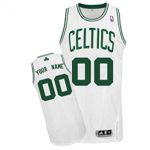 Maillot NBA Blanc Authentic Personnalisé Boston Celtics Home Enfants Adidas