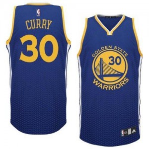 Golden State Warriors #30 Adidas Resonate Fashion Bleu Authentic Maillot d'équipe de NBA Vente - Stephen Curry pour Homme