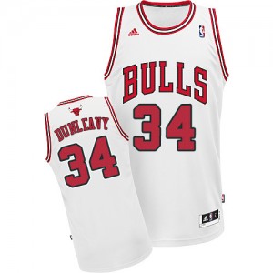 Maillot NBA Chicago Bulls #34 Mike Dunleavy Blanc Adidas Swingman Home - Homme