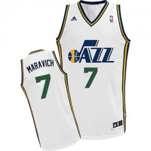 Maillot Swingman Utah Jazz NBA Home Blanc - #7 Pete Maravich - Homme