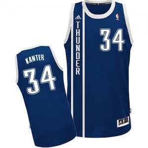 Oklahoma City Thunder #34 Adidas Alternate Bleu marin Swingman Maillot d'équipe de NBA en ligne pas chers - Enes Kanter pour Homme
