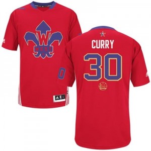 Golden State Warriors #30 Adidas 2014 All Star Rouge Authentic Maillot d'équipe de NBA Soldes discount - Stephen Curry pour Homme